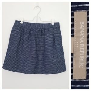 *Banana Republic Factory Striped Pleated Skirt 8